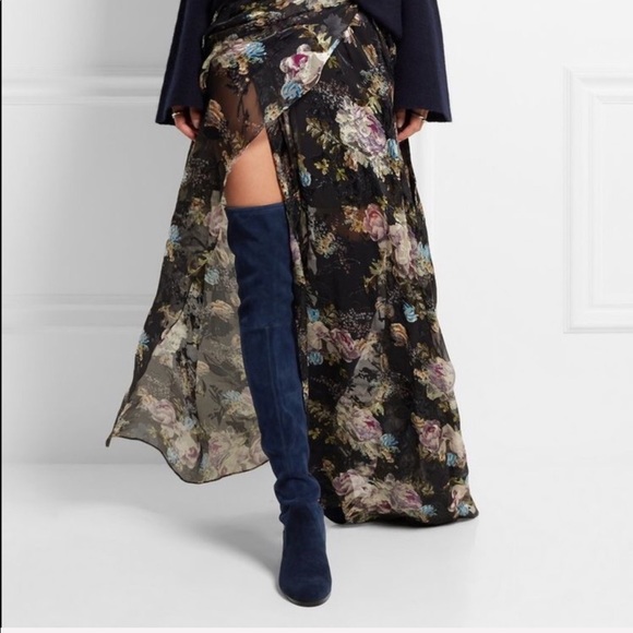 Free People Shoes - NIB Navy The Dreamer Over The Knee Tie Back Boots
